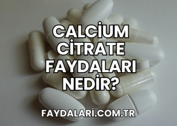 Calcium Citrate Faydaları Nedir?