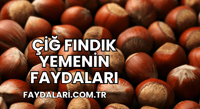 Çiğ Fındık Yemenin Faydaları