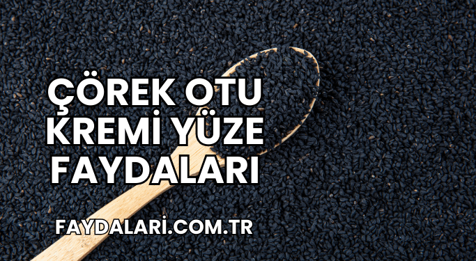 Çörek Otu Kremi Yüze Faydaları