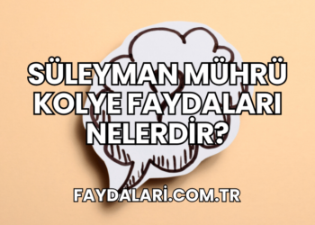 Süleyman Mührü Kolye Faydaları Nelerdir?