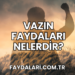 Vazın Faydaları Nelerdir?