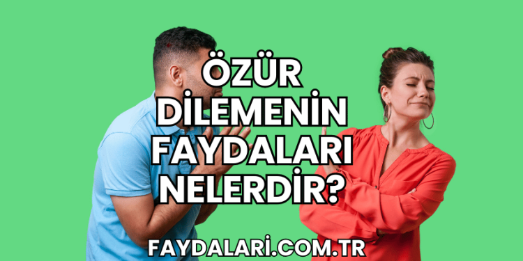 Özür Dilemenin Faydaları Nelerdir?