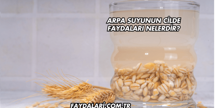 Arpa Suyunun Cilde Faydaları Nelerdir?