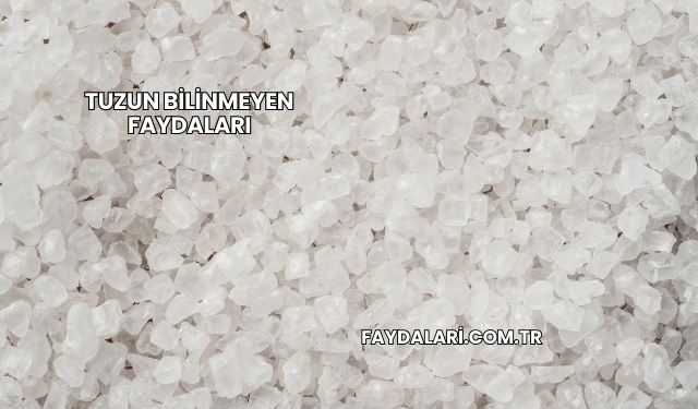 Tuzun Bilinmeyen Faydaları