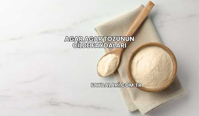 Agar Agar Tozunun Cilde Faydaları