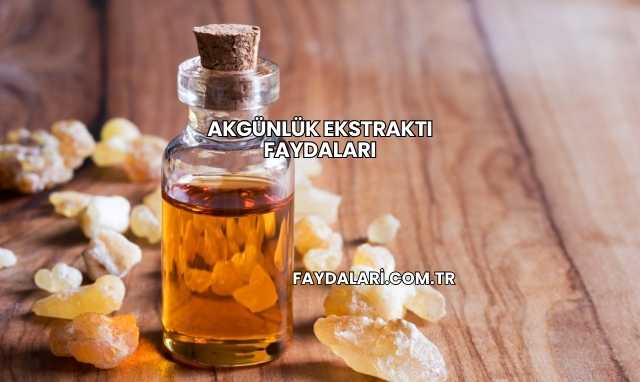 Akgünlük Ekstraktı Faydaları