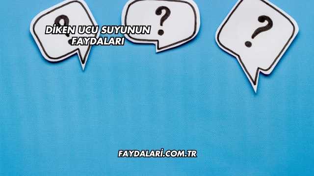 Diken Ucu Suyunun Faydaları