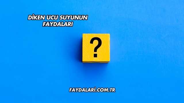 Diken Ucu Suyunun Faydaları