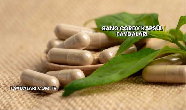 Gano Cordy Kapsül Faydaları