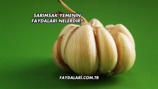 Sarımsak Yemenin Faydaları Nelerdir?