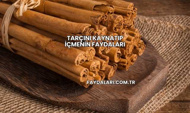 Tarçını Kaynatıp İçmenin Faydaları