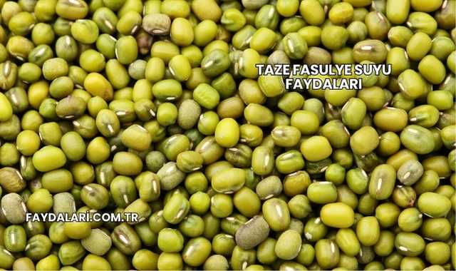 Taze Fasulye Suyu Faydaları