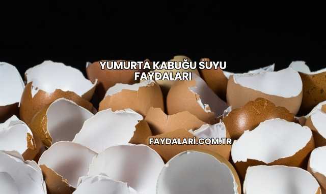 Yumurta Kabuğu Suyu Faydaları