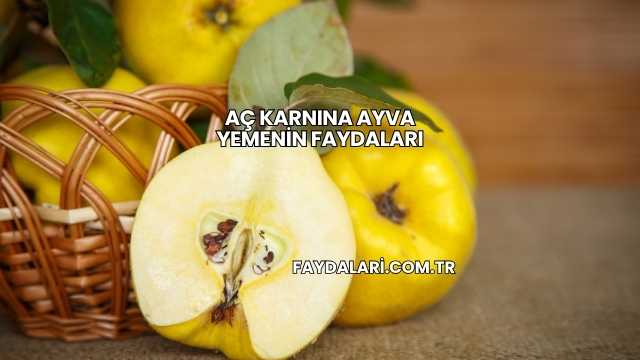Aç Karnına Ayva Yemenin Faydaları