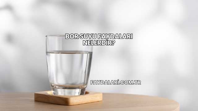 Bor Suyu Faydaları Nelerdir?