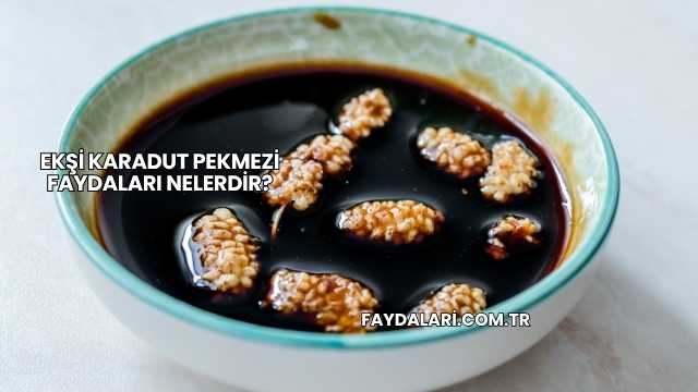 Ekşi Karadut Pekmezi Faydaları Nelerdir?