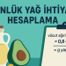 Günlük Yağ İhtiyacı Hesaplama
