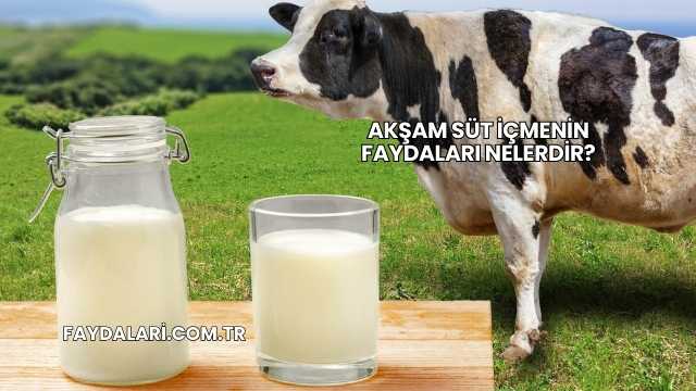 Akşam Süt İçmenin Faydaları Nelerdir?