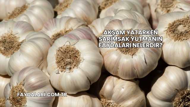 Akşam Yatarken Sarımsak Yutmanın Faydaları Nelerdir?