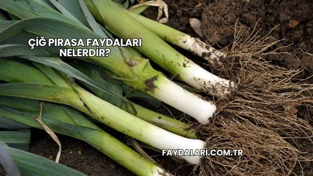 Çiğ Pırasa Faydaları Nelerdir?