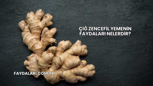 Çiğ Zencefil Yemenin Faydaları Nelerdir?