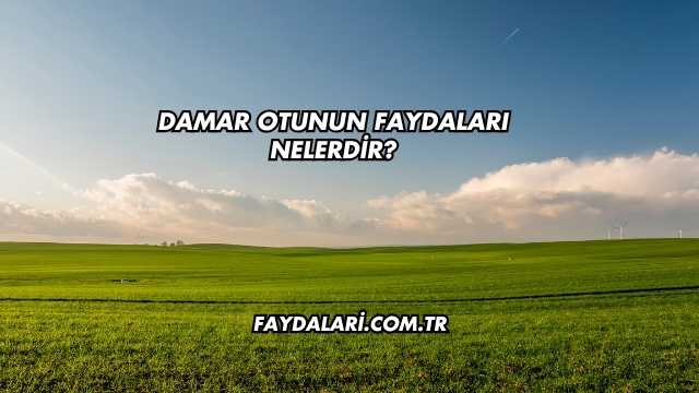 Damar Otunun Faydaları Nelerdir?