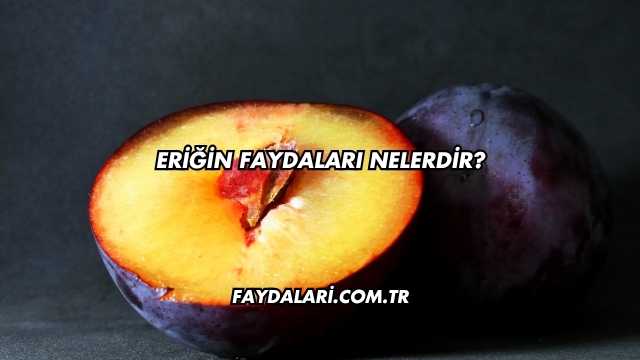 Eriğin Faydaları Nelerdir?