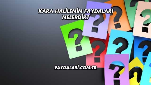 Kara Halilenin Faydaları Nelerdir?