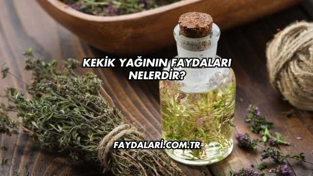 Kekik Yağının Faydaları Nelerdir?