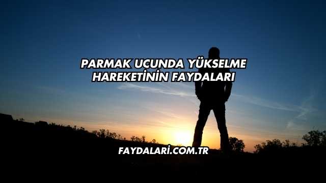 Parmak Ucunda Yükselme Hareketinin Faydaları