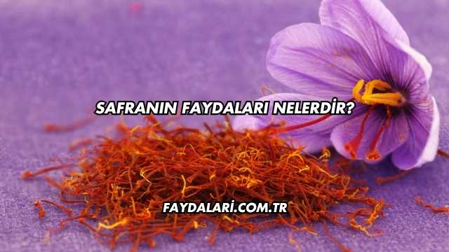 Safranın Faydaları Nelerdir?