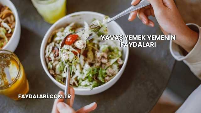 Yavaş Yemek Yemenin Faydaları