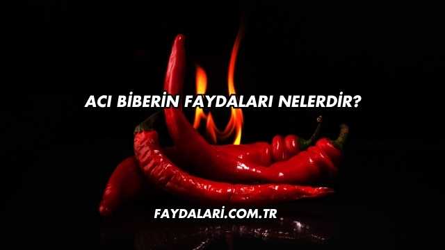 Acı Biberin Faydaları Nelerdir?