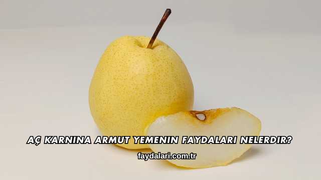Aç Karnına Armut Yemenin Faydaları Nelerdir?