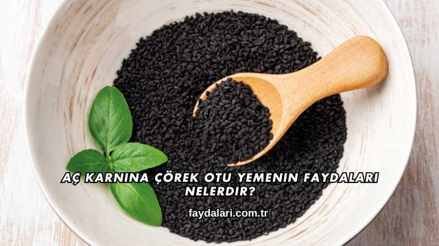 Aç Karnına Çörek Otu Yemenin Faydaları Nelerdir?