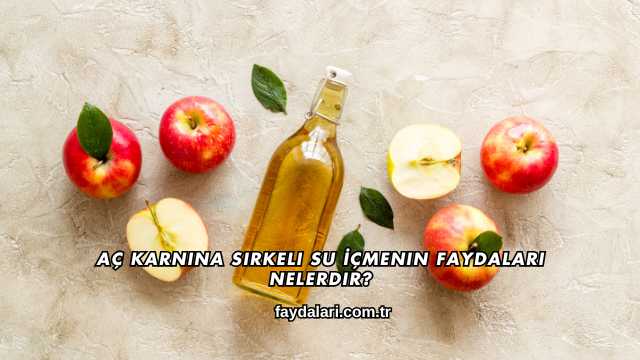 Aç Karnına Sirkeli Su İçmenin Faydaları Nelerdir?