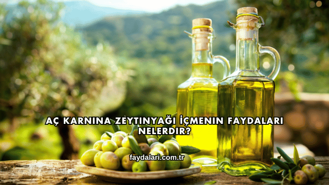 Aç Karnına Zeytinyağı İçmenin Faydaları Nelerdir?