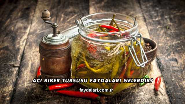 Acı Biber Turşusu Faydaları Nelerdir?