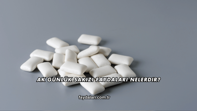 Ak Günlük Sakızı Faydaları Nelerdir?