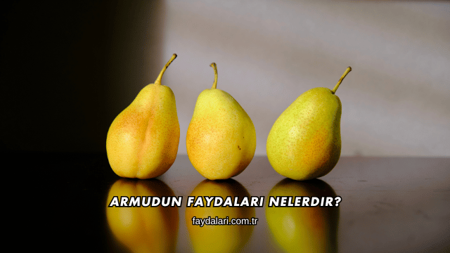 Armudun Faydaları Nelerdir?