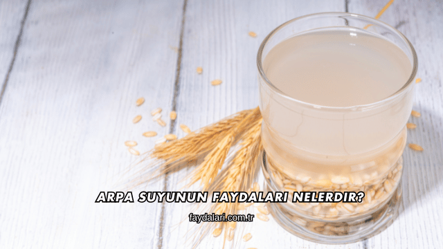 Arpa Suyunun Faydaları Nelerdir?