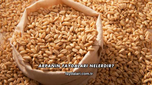 Arpanın Faydaları Nelerdir?