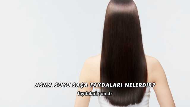 Asma Suyu Saça Faydaları Nelerdir?
