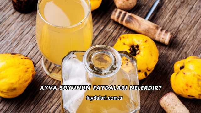 Ayva Suyunun Faydaları Nelerdir?