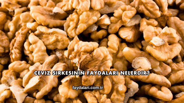 Ceviz Sirkesinin Faydaları Nelerdir?
