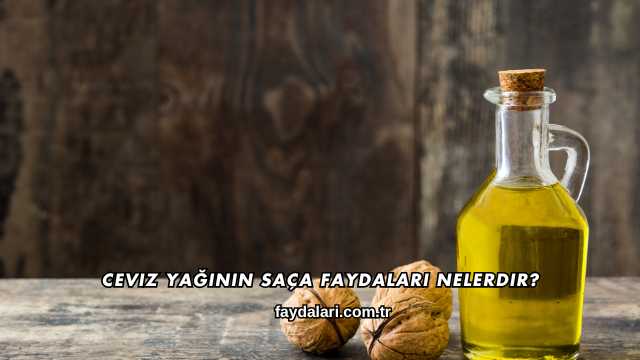 Ceviz Yağının Saça Faydaları Nelerdir?