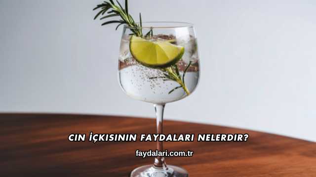 Cin İçkisinin Faydaları Nelerdir?