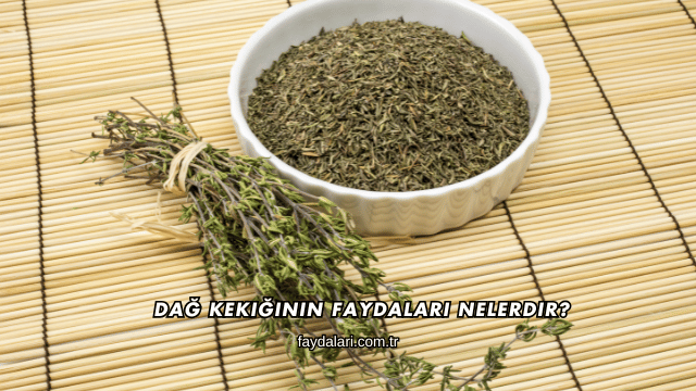 Dağ Kekiğinin Faydaları Nelerdir?