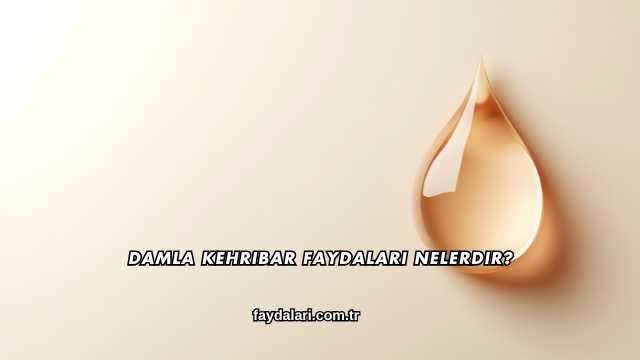 Damla Kehribar Faydaları Nelerdir?