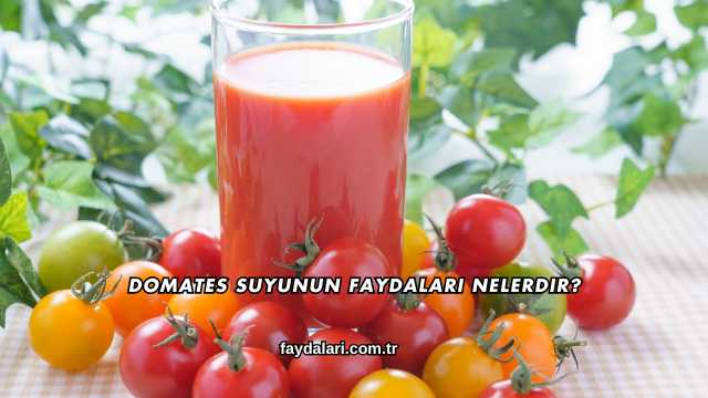 Domates Suyunun Faydaları Nelerdir?